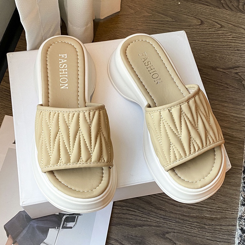 Dép Xốp Đế Dày Thời Trang Mùa Hè Hàn Quốc 2023 Thoải Mái Cho Nữ AA4181