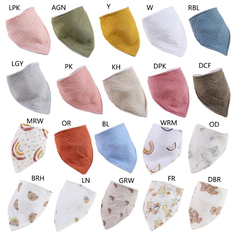 Yếm Cổ Tam Giác Mềm Mại Thấm Hút Tốt Kích Thước 28x28cm / 11X11Cm Dành Cho Bé