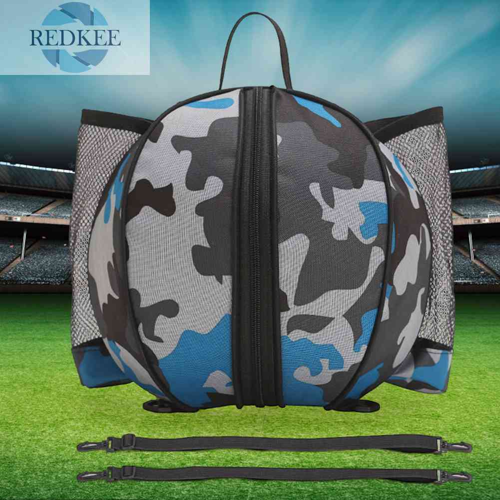 Túi Đựng Bóng Rổ Hình Tròn Bằng Vải Oxford Chống Nước Có Khóa Kéo