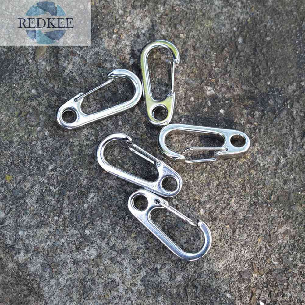 Bộ 5 Móc Khóa Hợp Kim Mini Hình Chữ D Màu Sắc Ngẫu Nhiên