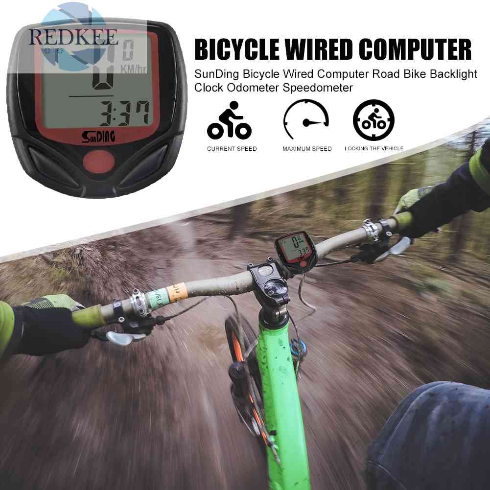 Đồng Hồ Đo Tốc Độ Xe Đạp SUNDING 548B Màn Hình LCD
