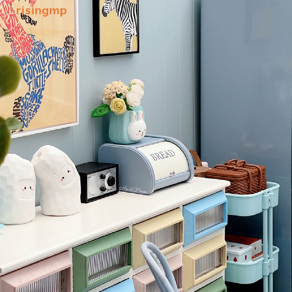 Mô Hình Hộp Bánh Mì Mini Bằng Nhựa Tỉ Lệ 1: 6 Dùng Trang Trí Nhà Búp Bê