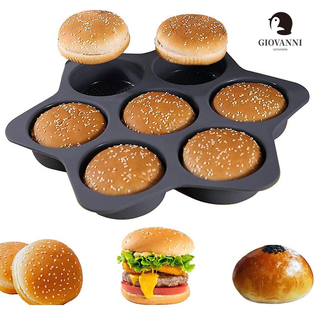 Khuôn Silicone Làm Bánh Hamburger Dễ Tháo Rời Tiện Dụng