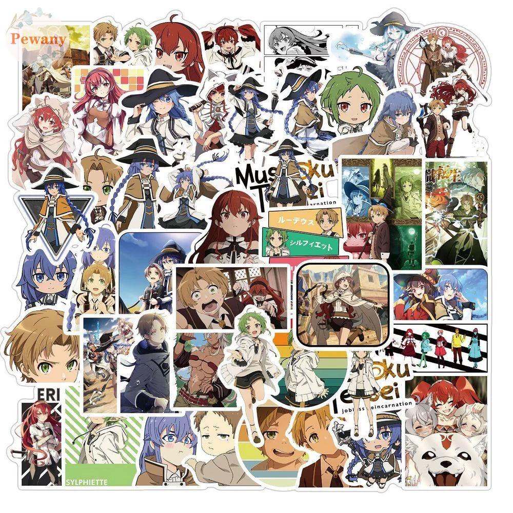 Nhãn Dán Trang Trí Laptop / Hành Lý Tự Dính Chống Nước In Hình Vẽ Graffiti PEWANY Mushoku Tensei: Jobless Reincarnation