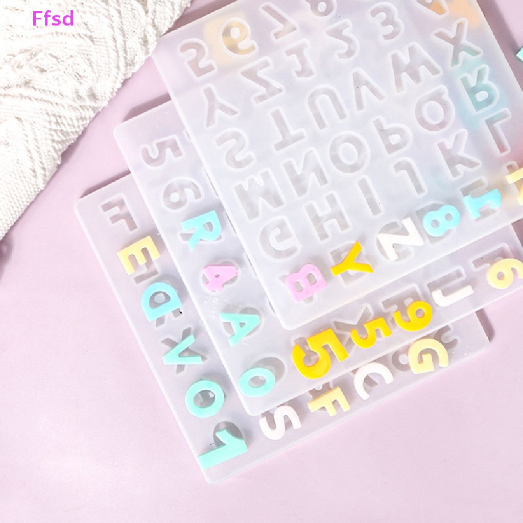 {Ffsd} Khuôn Silicon Làm Móc Khóa / Trang Sức Hình Chữ Cái A Đến Z DIY