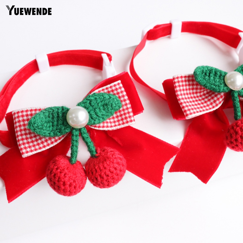 Vòng Cổ Đan Len Đính Nơ Thoải Mái Cho Thú Cưng