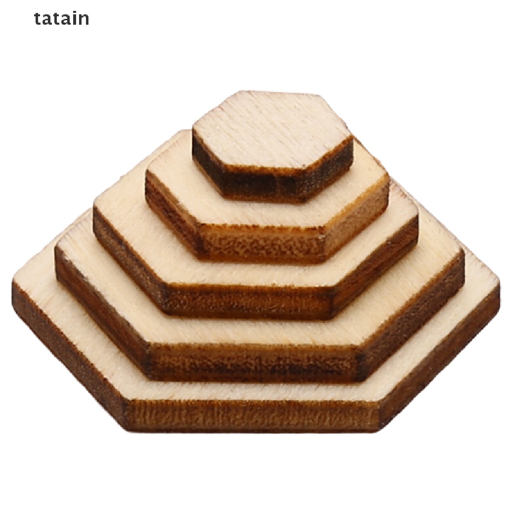 Set 100 Miếng Gỗ Lục Giác Chưa Hoàn Thành Dùng Trang Trí DIY