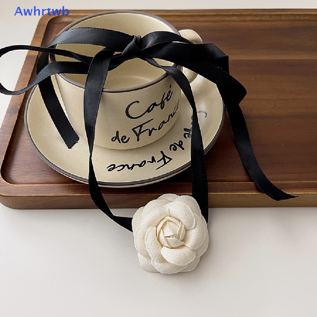 Vòng Cổ Choker Mặt Hoa Trắng Thắt Nơ Thời Trang Cho Nữ Mới