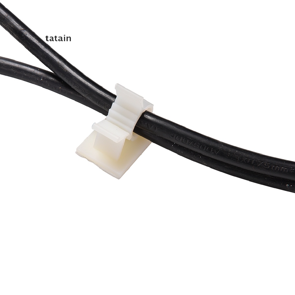 Bộ 10 Kẹp Giữ Dây Cáp Có Thể Điều Chỉnh Màu Trắng 10mm
