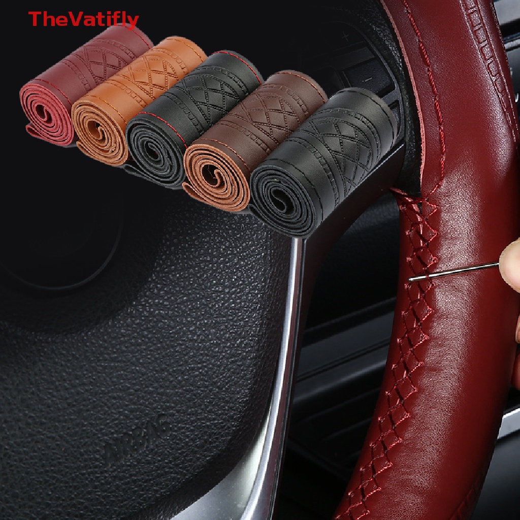 [Thevalifly] Bọc Vô Lăng Xe Hơi Bằng Da Dập Nổi Thời Trang Bốn Mùa Phổ Biến