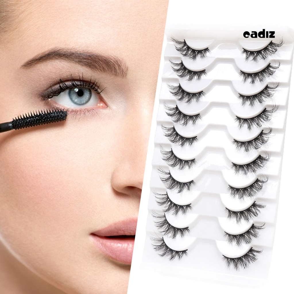 Set 10 Cặp Lông Mi Giả 3D Tạo Hiệu Ứng Trang Điểm Tự Nhiên