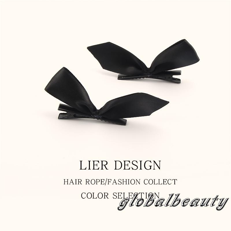 Kẹp Tóc Hình Nơ Nhỏ Màu Trơn Chống Trượt Phong Cách Cổ Điển Cho Nữ