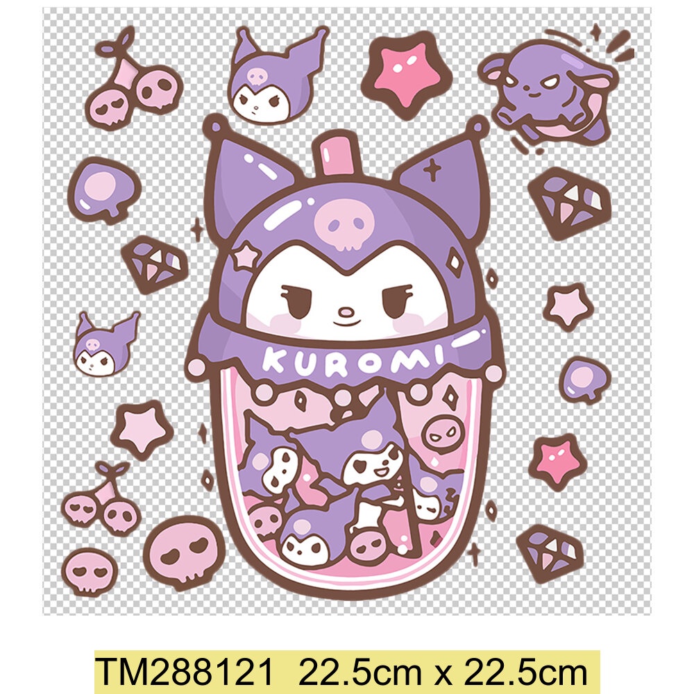 Kuromi Cinnamoroll Sắt Trên Miếng Dán Vinyl Truyền Nhiệt Dán Có Thể Giặt Sắt Trên Miếng Dán Áo Quần Áo Quần Jean Kawaii Trang Trí