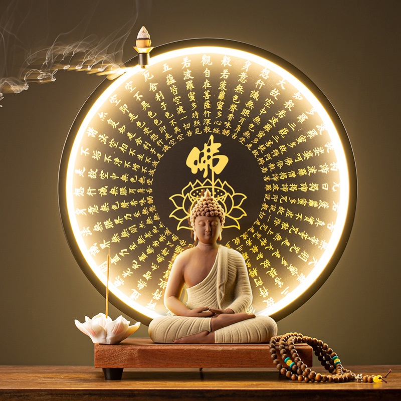 Đế Đốt Trầm Hương Bằng Gốm Sứ Hình Tượng Phật Thái Lan Tathagata Amitabha Thái Lan Trang Trí Phòng Khách