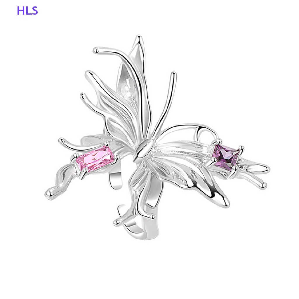 Nhẫn Hình Bướm Bằng Kim Loại Phong Cách Punk Cổ Điển Y2K Dành Cho Nữ