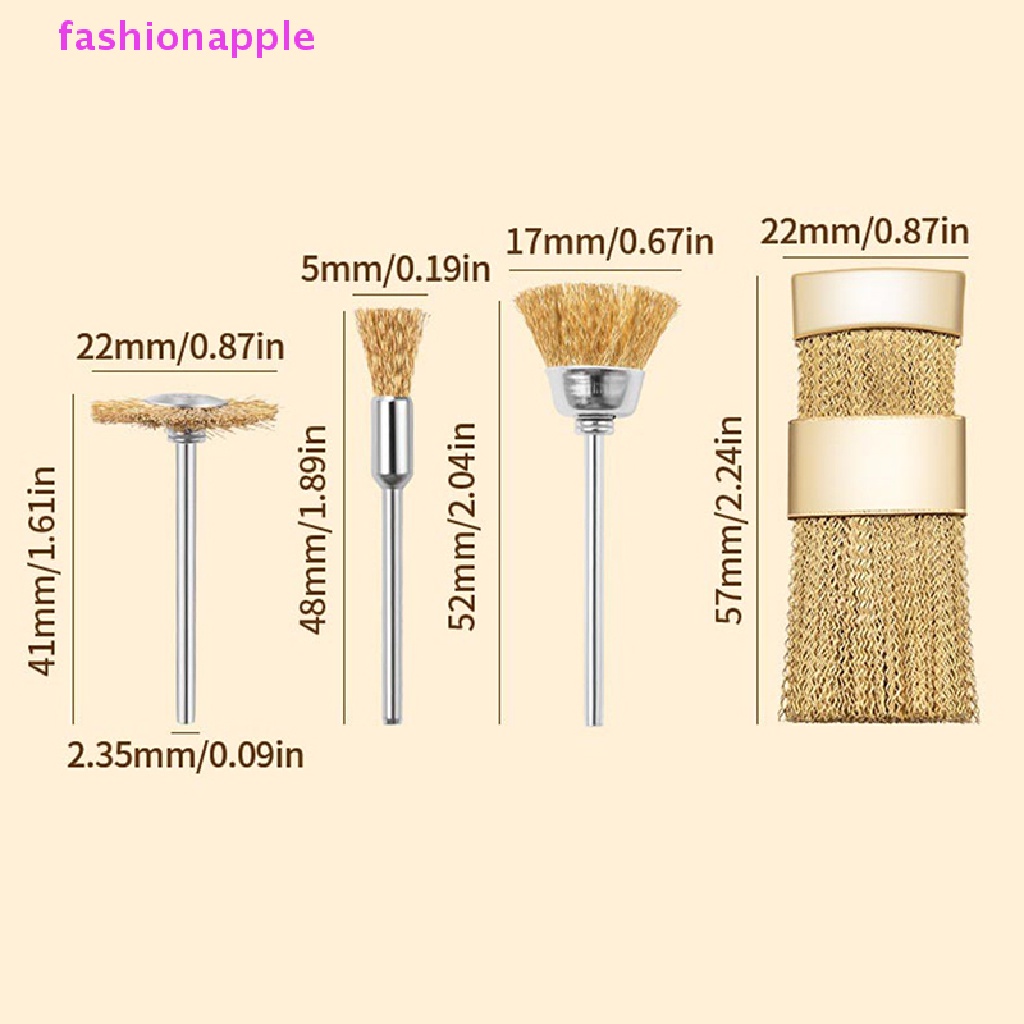 1 Bàn Chải Sợi Đồng Làm Sạch Móng Tay 3 / 32 "