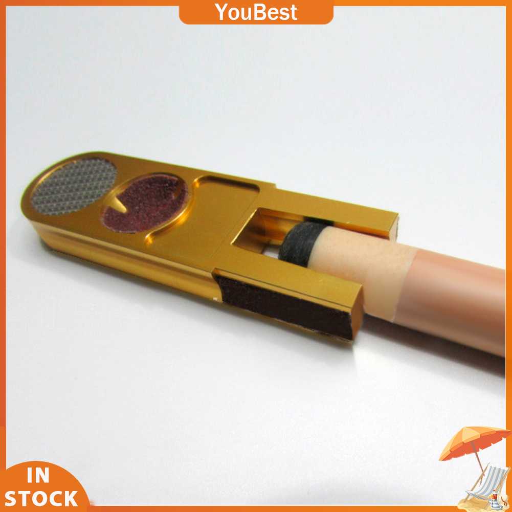ᲦYBღ(In Stock） Muti-functional U-shape Billiards Pool Cue Tip Trimmers Repairer Tool