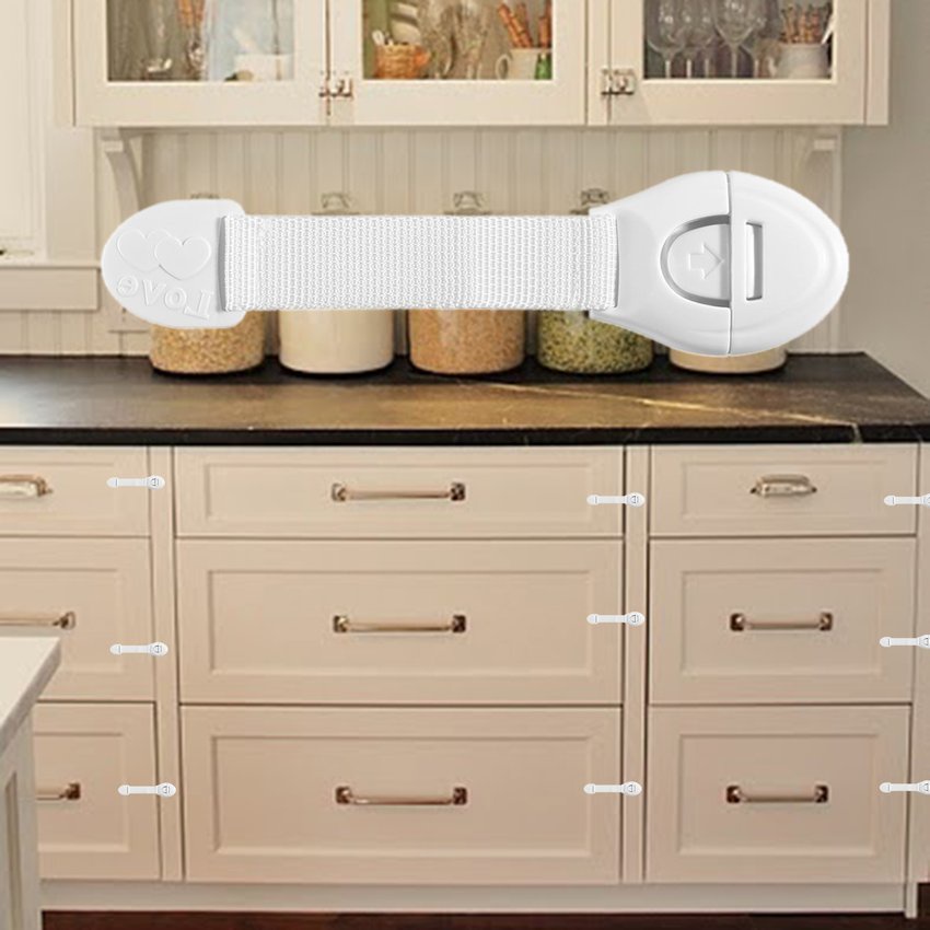 Infant Baby Kids Toddler Safety Fridge Drawer Door Cabinet Cupboard Locks