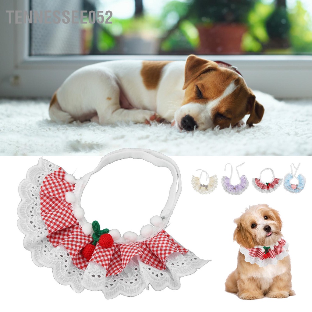 Tennessee052 Cat Ren Scarf Thoáng Khí Mềm Mại và Thoải Mái Dễ Thương Công Chúa Pet Khăn Nước Bọt Nhỏ Trung Bình Chó Mèo