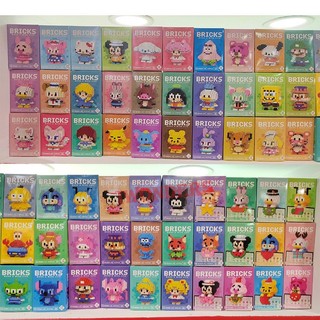 Hoạt Hình Dễ Thương Khối Xây Dựng Đồ Chơi Kuromi Pooh Gấu Mario Pikachu Trẻ Em Lắp Ráp Giáo Dục Khối Xây Dựng Các Vật Thể Trên Bàn