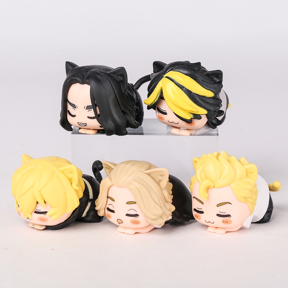Set 5 Mô Hình Nhân Vật Phim Hoạt Hình Tokyo Revengers Ohiruneko Takemichi Mikey Baji Chifuyu Kazutora