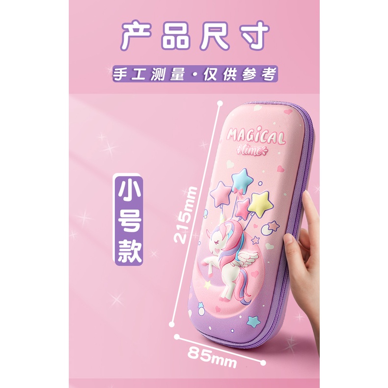 Túi Đựng Bút EVA Chống Nước Hình Kỳ Lân 3D Dễ Thương