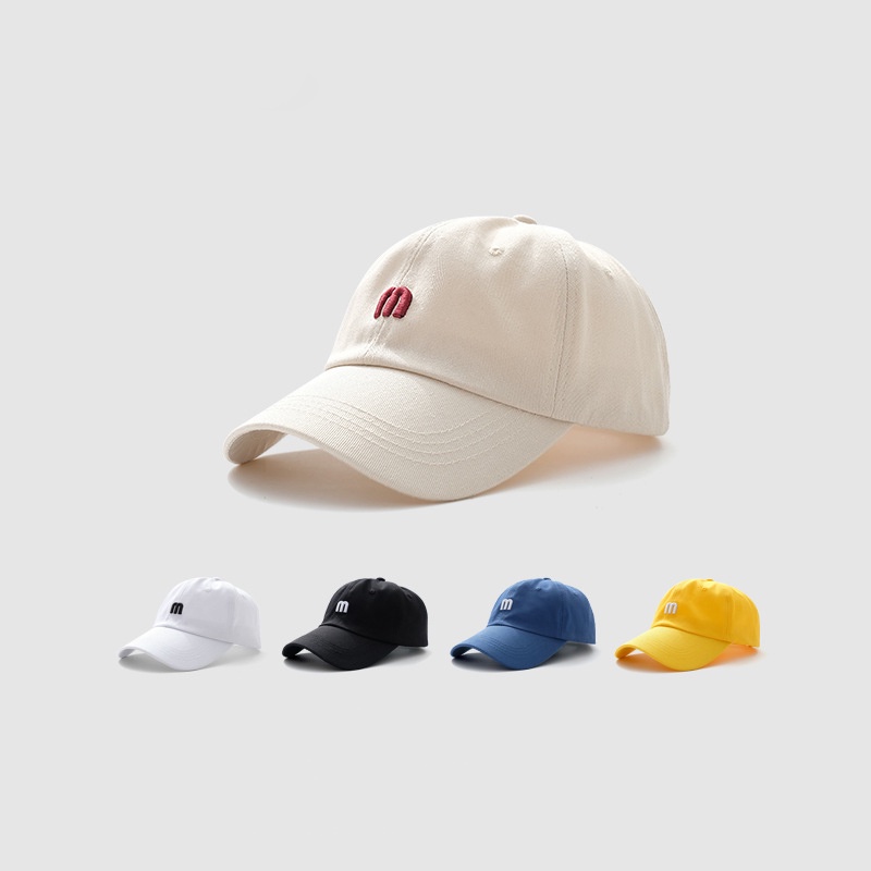 Nón Lưỡi Trai Cotton Mềm Thoáng Khí Thêu Chữ Thời Trang Mùa Hè Cho Nam Nữ