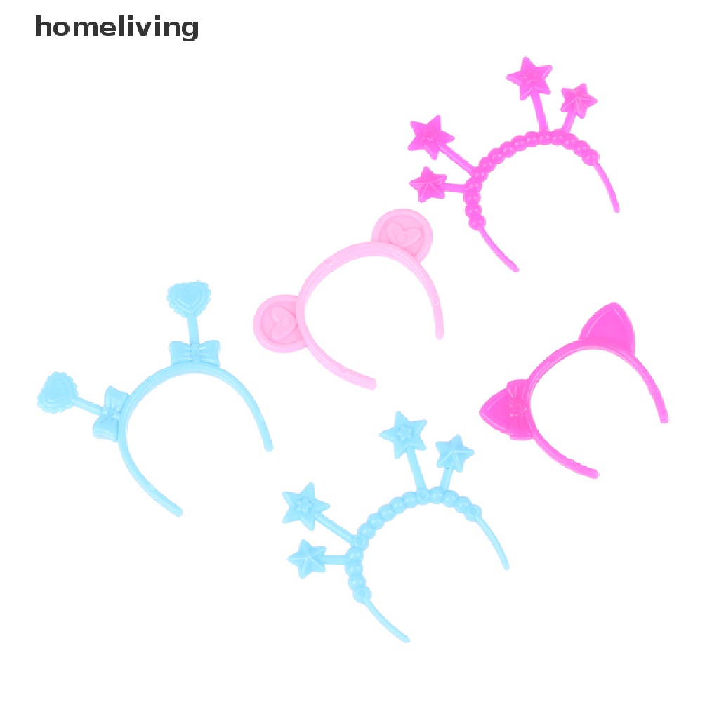 Set 5 Băng Đô Tai Thỏ / Mèo / Gấu 30cm Dễ Thương Dành Cho Búp Bê