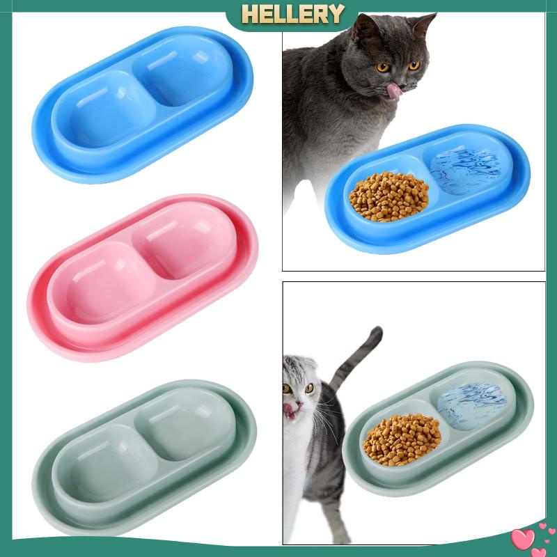Bộ Bát Đựng Thức Ăn Nước Uống Hai Ngăn Chống Trượt Cho Mèo