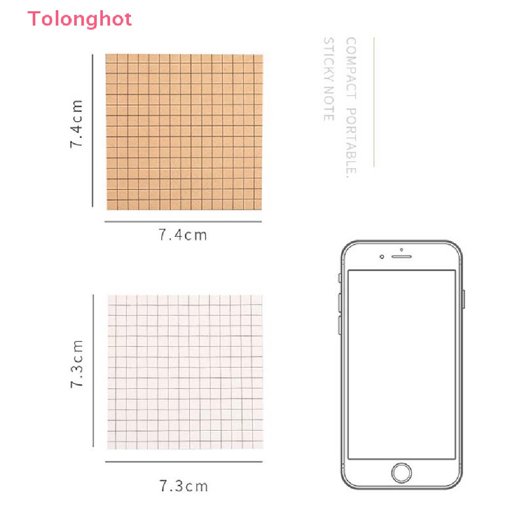 Giấy Dán Ghi Chú Họa Tiết Kẻ Ô Trắng Đen Tiện Dụng Cho Trường Học / Văn Phòng