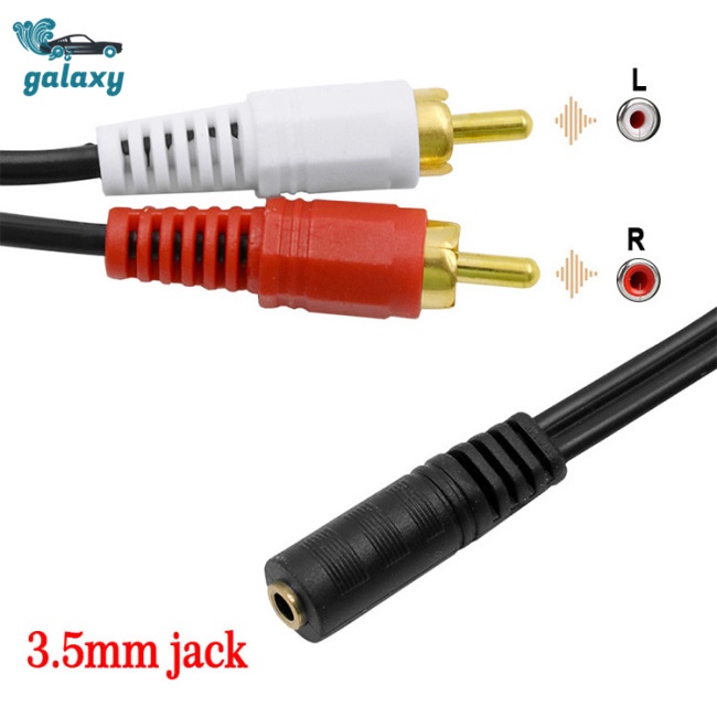 Galaxy Cáp Chuyển Đổi Âm Thanh 3.5mm Sang 2 RCA 3.5 Y 50cm Chuyên Dụng
