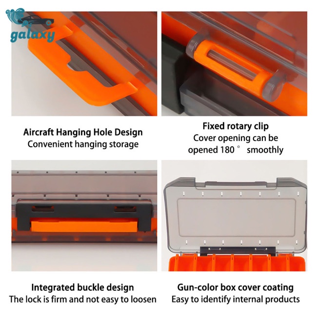 Galaxy Hộp Đựng Mồi Câu Cá 14 Ngăn Tiện Lợi