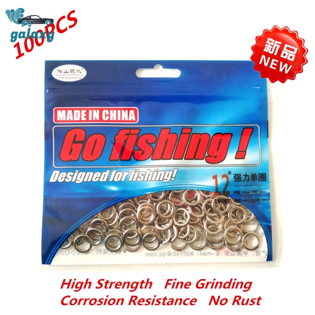 Galaxy Set 100 Khuyên Xỏ Bằng Thép Không Gỉ Màu Trơn # 0#~14#