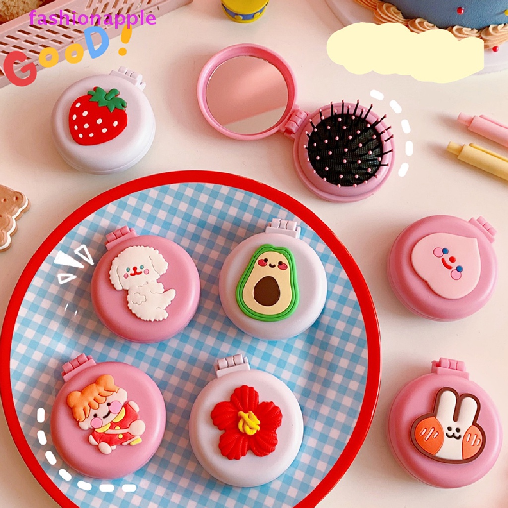 Lược Chải Tóc Massage Da Đầu Chống Tĩnh Điện Có Gương