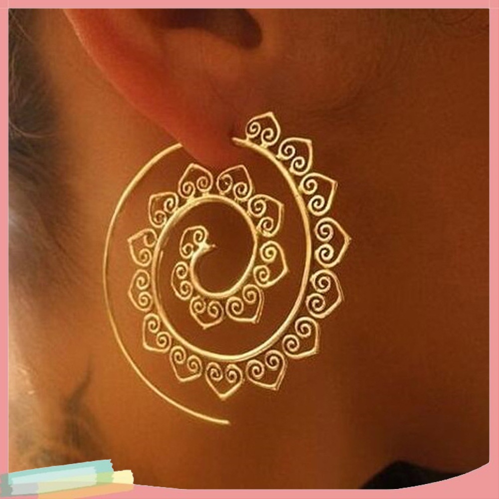 Đôi Khuyên Tai HìNh BáNh Răng TráI Tim XoắN ỐC ThờI Trang Cho Nữ