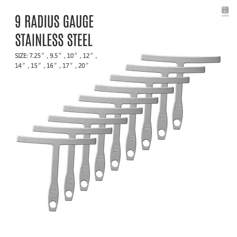Bộ Dụng Cụ Đo 9 Radius Gauge 32 Lưỡi Dao Dùng Sửa Chữa Đàn Guitar