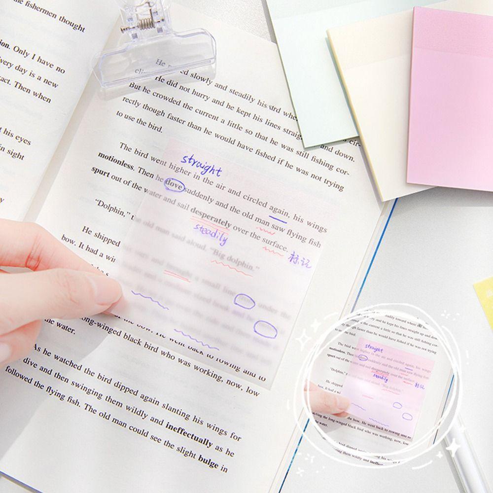 Miếng Dán Ghi Chú Trong Suốt Thay Đổi Màu Chống Thấm Nước Tiện Dụng Cho Văn Phòng / Trường Học