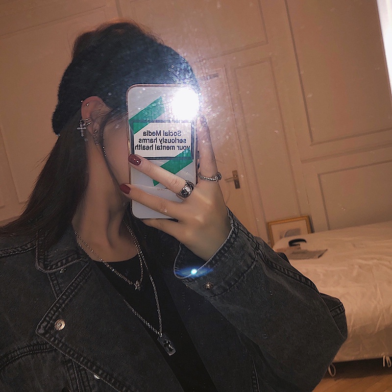 Khuyên Kẹp Vành Tai Cao Cấp Thời Trang hip hop Hàn Quốc Không Cần Lỗ Tai Cho Nữ