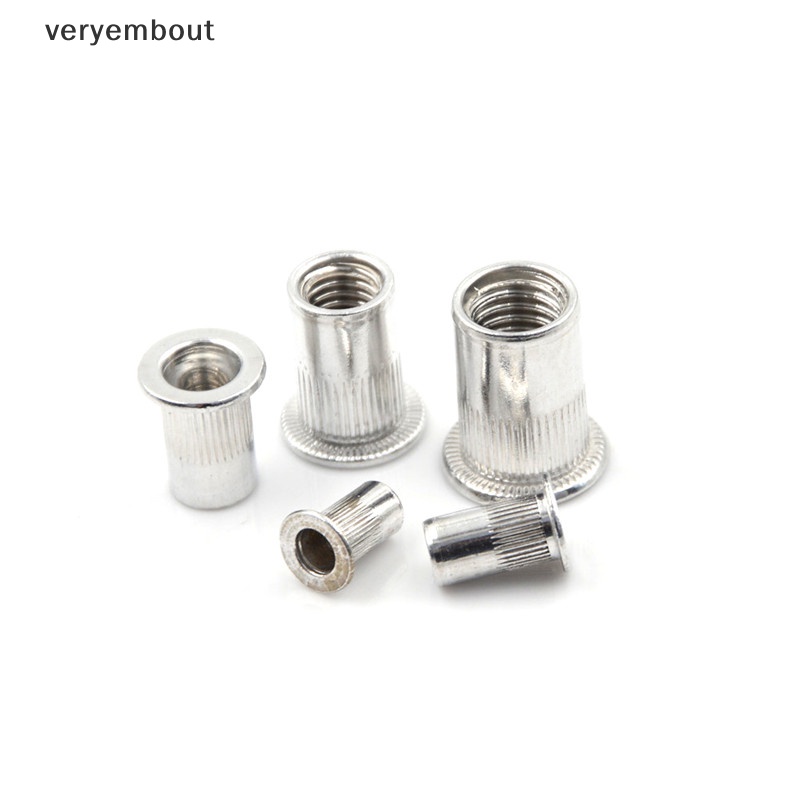 Set 20 Nút Đinh Tán Đầu Phẳng Bằng Hợp Kim Nhôm Chất Lượng Cao