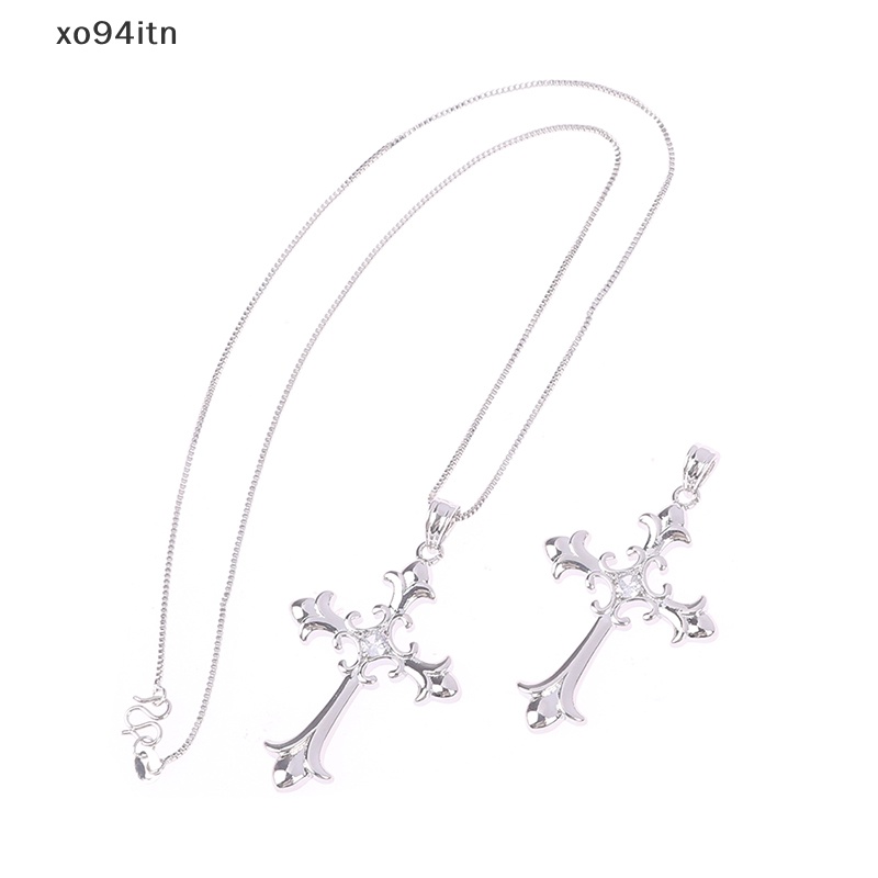 Vòng cổ Thép Không Gỉ Mặt Thánh Giá Đính Đá Thời Trang