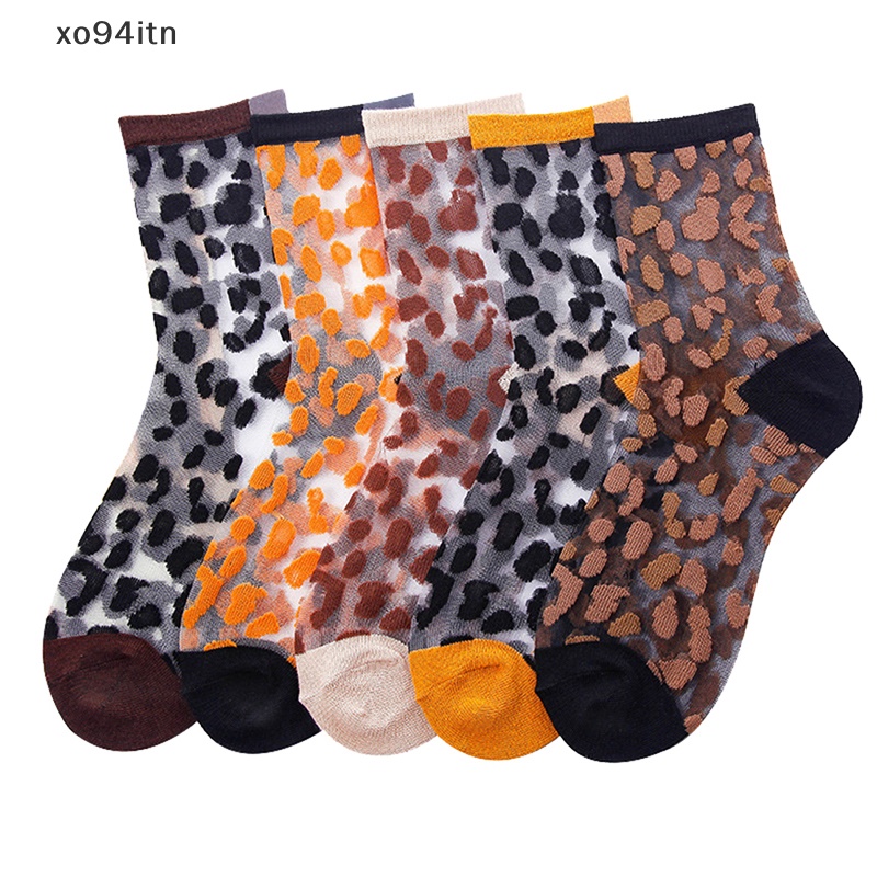 1 Đôi Tất Lưới Mỏng Phối Họa Tiết Da Báo Quyến Rũ Cho Nữ