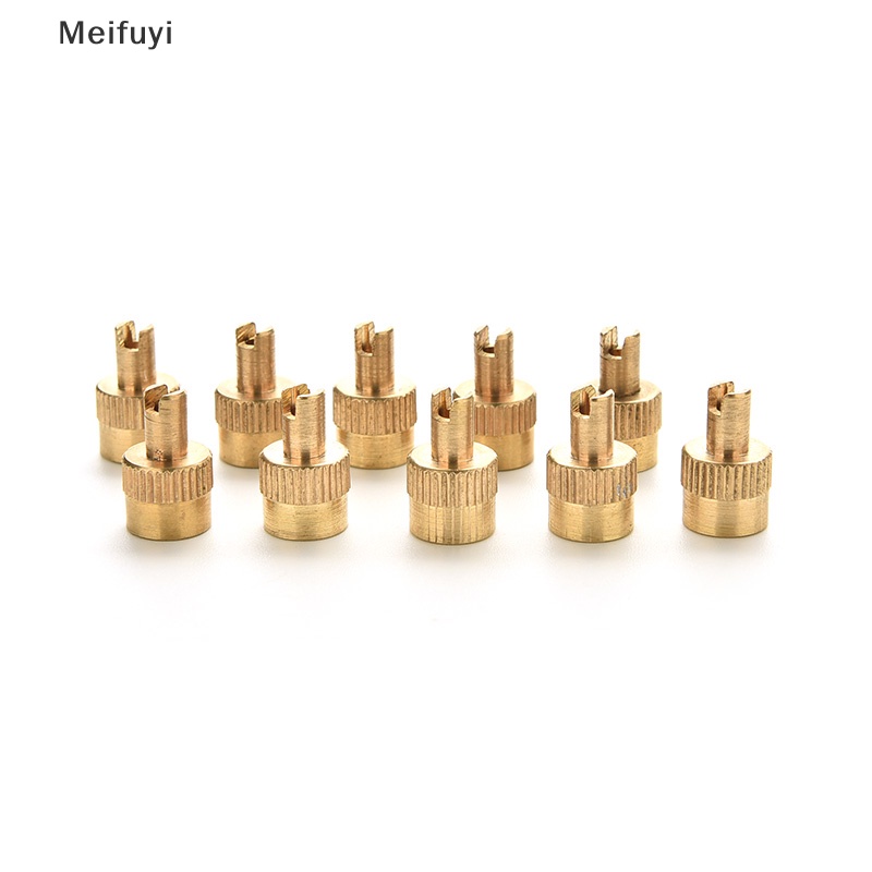 Set 10 Nắp Van Xe Hơi Bằng Kim Loại Chrome Kèm Lõi Tháo Rời