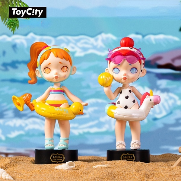 ★HGTOYS★  Toycity Laura Pool Wars Dòng Blind Box Doll Tide Play Trang trí Quà tặng