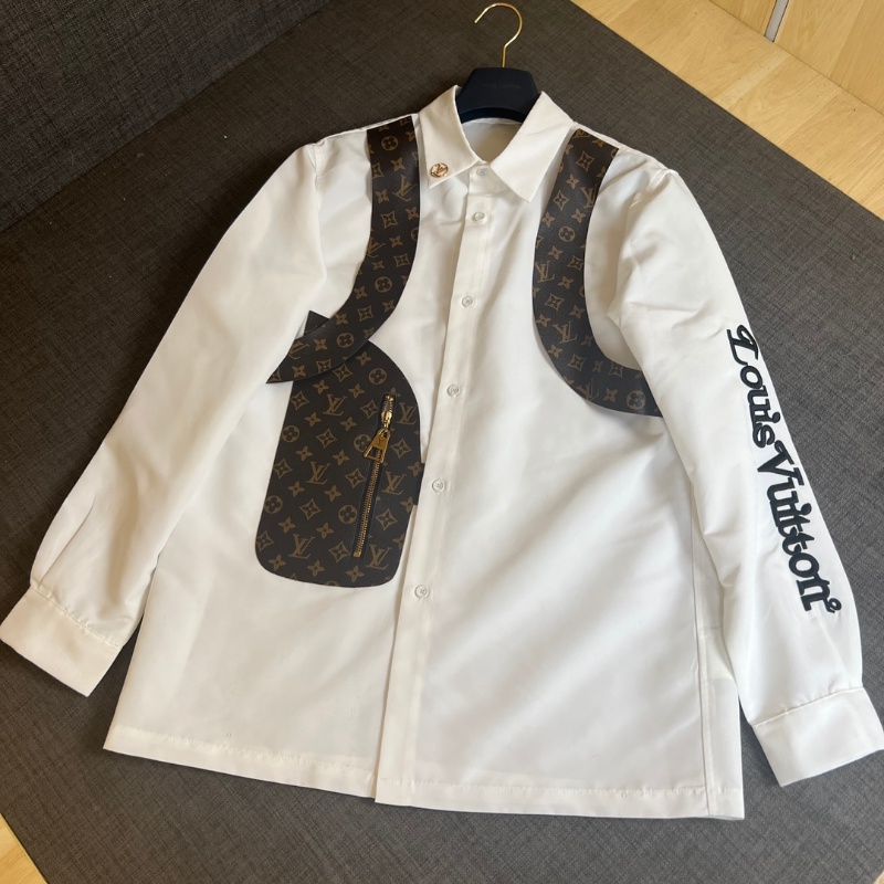 ❤️❤️Hàng Có Sẵn! ❤️❤️ Áo Sơ Mi Dài Tay unisex Tay Cổ Chữ v