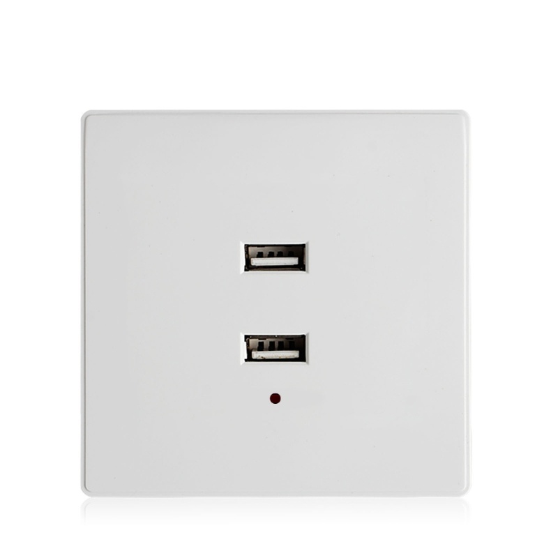 Ổ Cắm Điện AC / DC Hai Cổng USB Gắn Tường Tiện Dụng