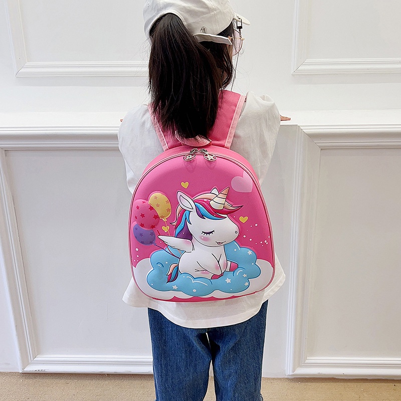 Ba Lô Đi Học Cỡ Lớn Thoáng Khí In Họa Tiết Kỳ Lân Thời Trang Đa Năng Cho Bé
