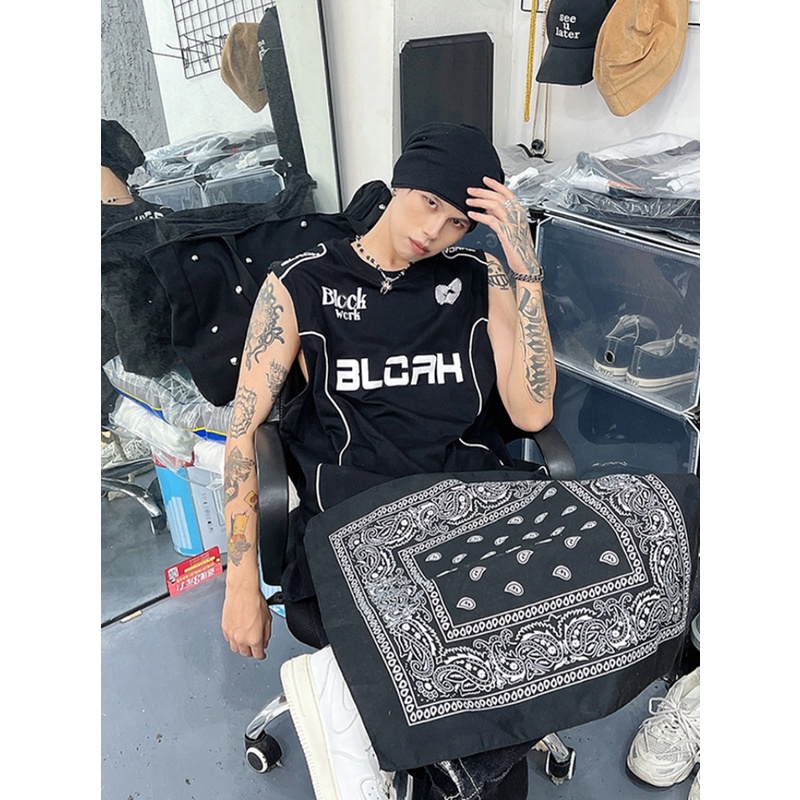 Áo Bóng Rổ Không Tay Dáng Rộng Phong Cách Thời Trang Đường Phố Mỹ Dành Cho Cặp Đôi