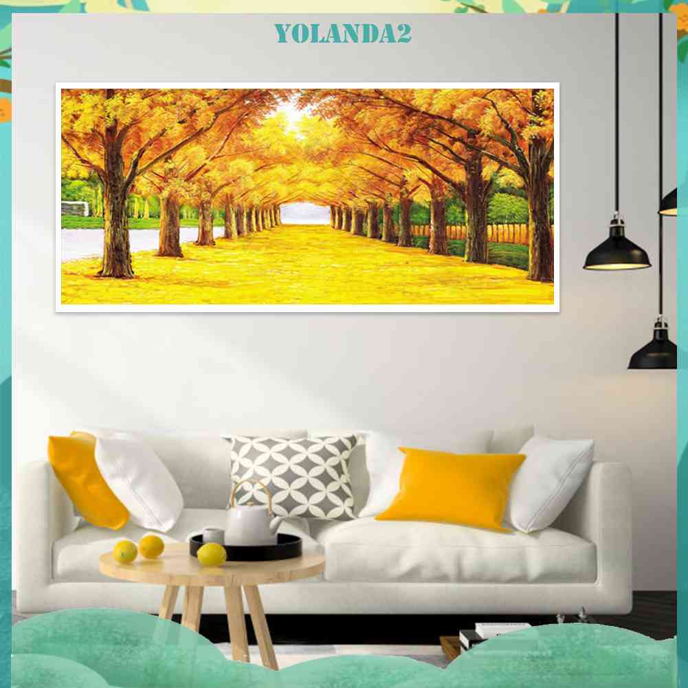 Bộ Tranh Đính Đá 5D Tự Làm Toàn Diện Họa Tiết Đường Lá Phong