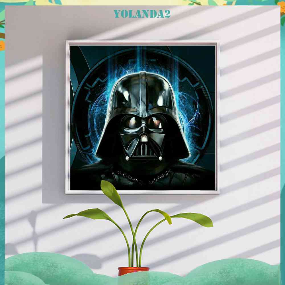 Tranh Đính Đá Kim Cương Toàn Bộ 5D DIY Hình Vẽ Darth Vader Trang Trí Nhà Cửa