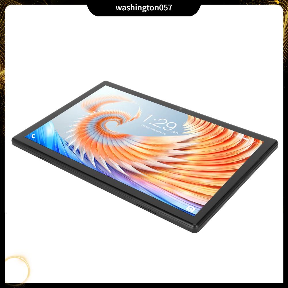 Washington057 Máy Tính Bảng 10.1in CPU Octa Core RAM 8GB ROM 256GB 5GWIFI Trước 800W Sau 1600W Cho Android 12 100‑240V Đen